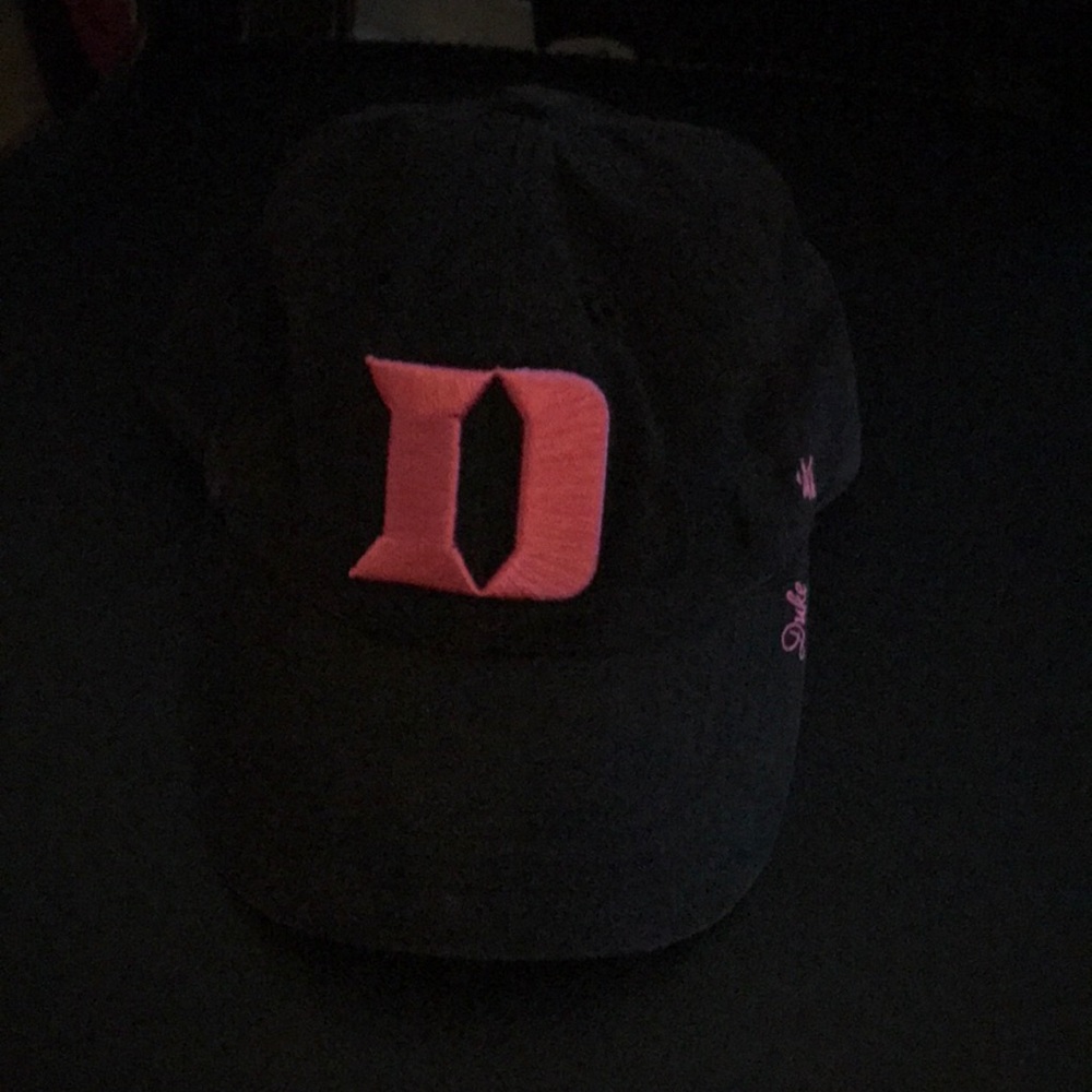 Duke Black and Pink Hat D Stitch on Front